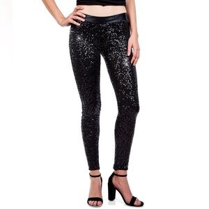 Tipsy Elves Black Sequin Pants Tipsy Elves Black Sequin Leggings